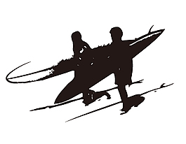 浪漫大气冲浪划板元素