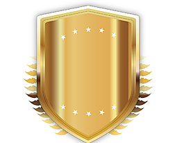 金色盾牌装饰矢量图