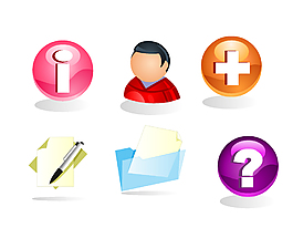 简约信封与问号加号