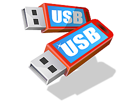 时尚简约USB接口矢量图