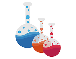 矢量彩色化学仪器元素