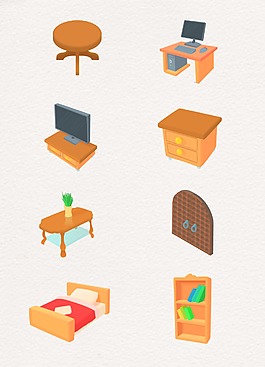 棕色家具家居设计