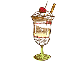 卡通美味冰淇淋元素