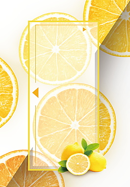 柠檬冷饮广告背景素材