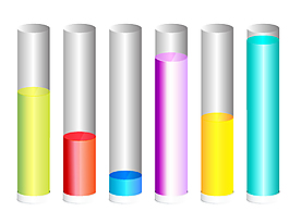 矢量彩色柱子元素