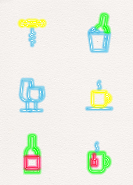 酒具相关彩色图案设计图片