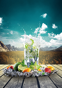 饮品海报背景素材