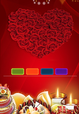 美丽浪漫红色玫瑰花广告背景