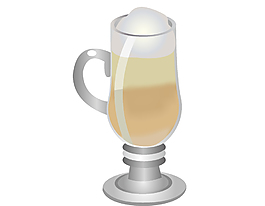 矢量白色高脚杯啤酒元素