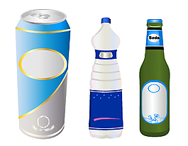 手绘绿色啤酒元素