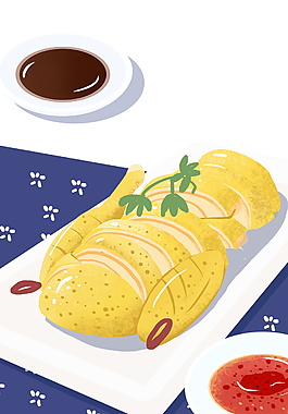 美味金色烤鸭装饰元素