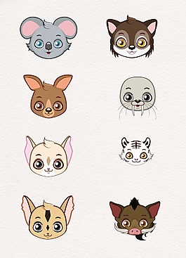 大眼睛可爱动物设计