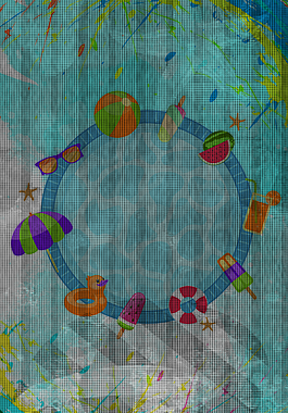 夏天沙滩背景模板