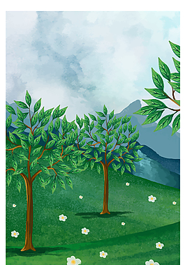 绿色环保大树植物海报背景