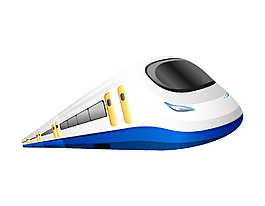 卡通手绘高铁装饰图