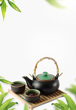 新茶上市白色背景