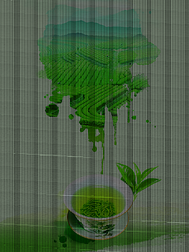 绿色小清新茶园茶文化背景素材