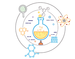 手绘化学实验元素