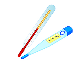卡通简约温度计元素