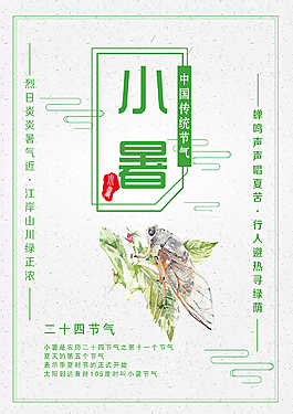 传统节气之小暑海报