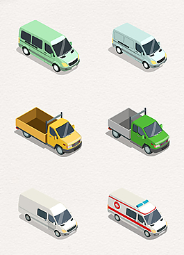 卡通物流送货大卡车