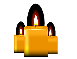 温馨黄色蜡烛祈祷祝福元素