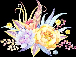 清新唯美水彩绘花卉