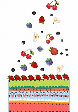 水果草莓蛋糕ai矢量素材下载