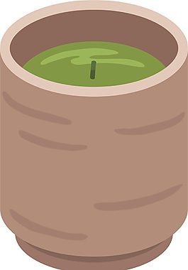 和风绿茶日系矢量素材