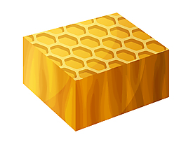 卡通大块蜂蜜矢量元素