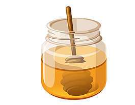 蜂蜜罐矢量元素