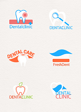 牙齿护理矢量logo设计
