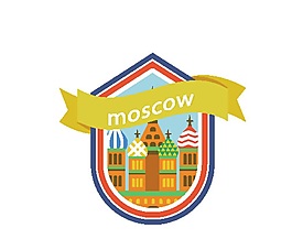 莫斯科标签矢量素材