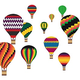 多款彩色热气球矢量素材