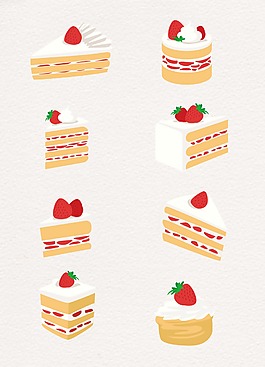 白色奶油草莓蛋糕