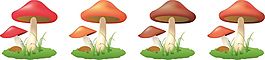 彩色蘑菇矢量素材