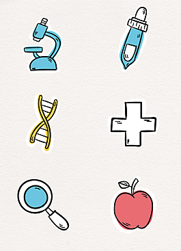 矢量可爱医疗科学研究设计元素