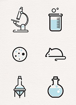 MBE生物科学实验相关图标元素