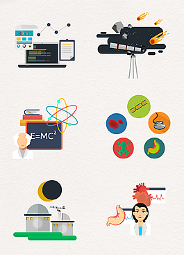 扁平化矢量科学研究物理研究元素