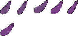 紫色长茄子矢量素材