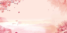 唯美浪漫樱花海报背景