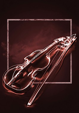 创意小提琴培训招生海报背景