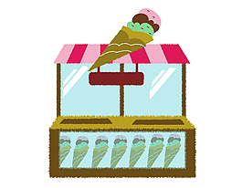 手绘冰淇淋元素