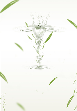 清新绿茶海报背景