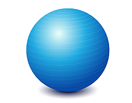 简约蓝色圆形球体矢量图