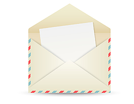 简约待邮寄的信封矢量图