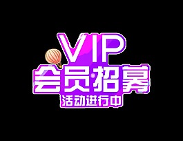 vip会员招募字体设计艺术字设计