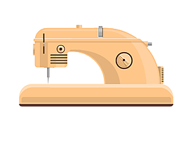 卡通家用缝纫机矢量图
