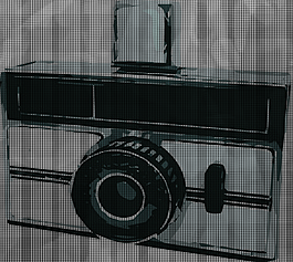 黑色古典照相机矢量素材