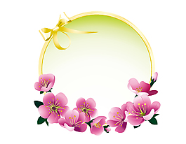 卡通黄色线条花朵元素